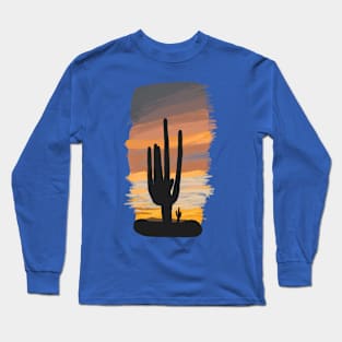 Arizona Sunset Drawing Long Sleeve T-Shirt